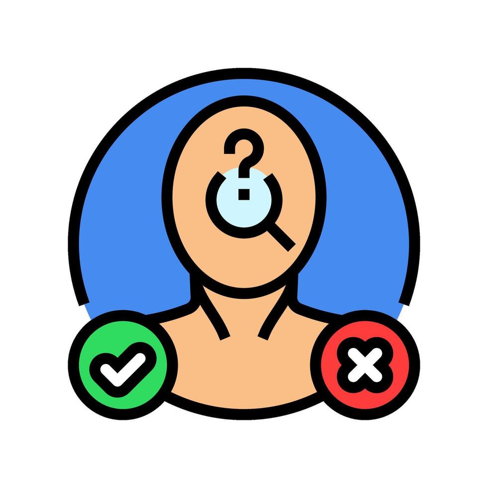 assess the victims condition color icon illustration vector