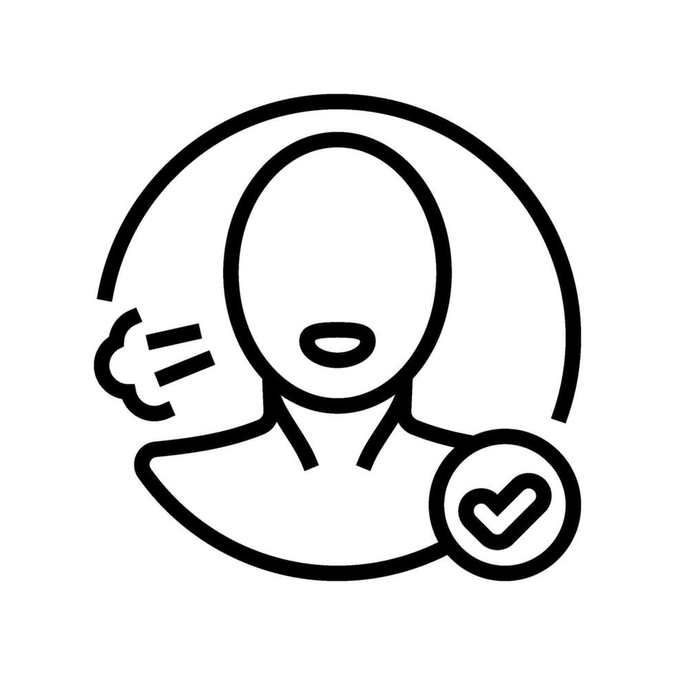 check for breathing line icon illustration vector