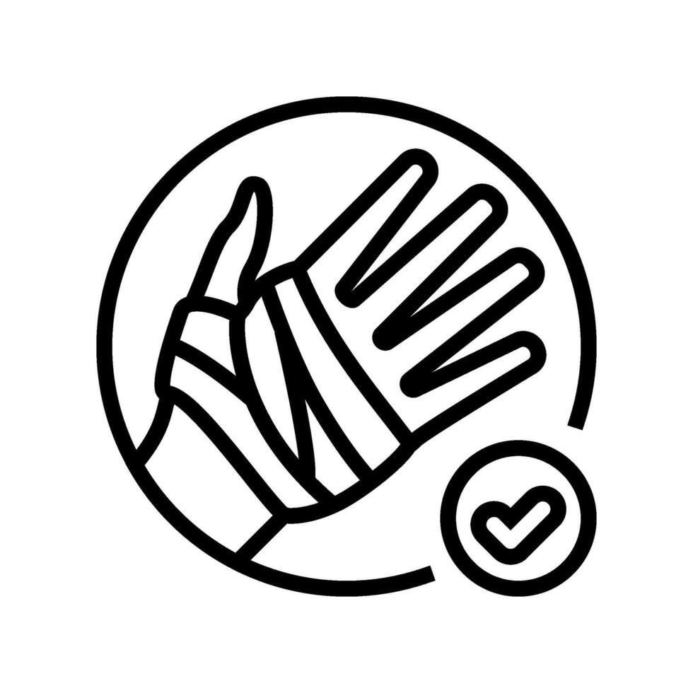 control bleeding gauze bandages line icon illustration vector