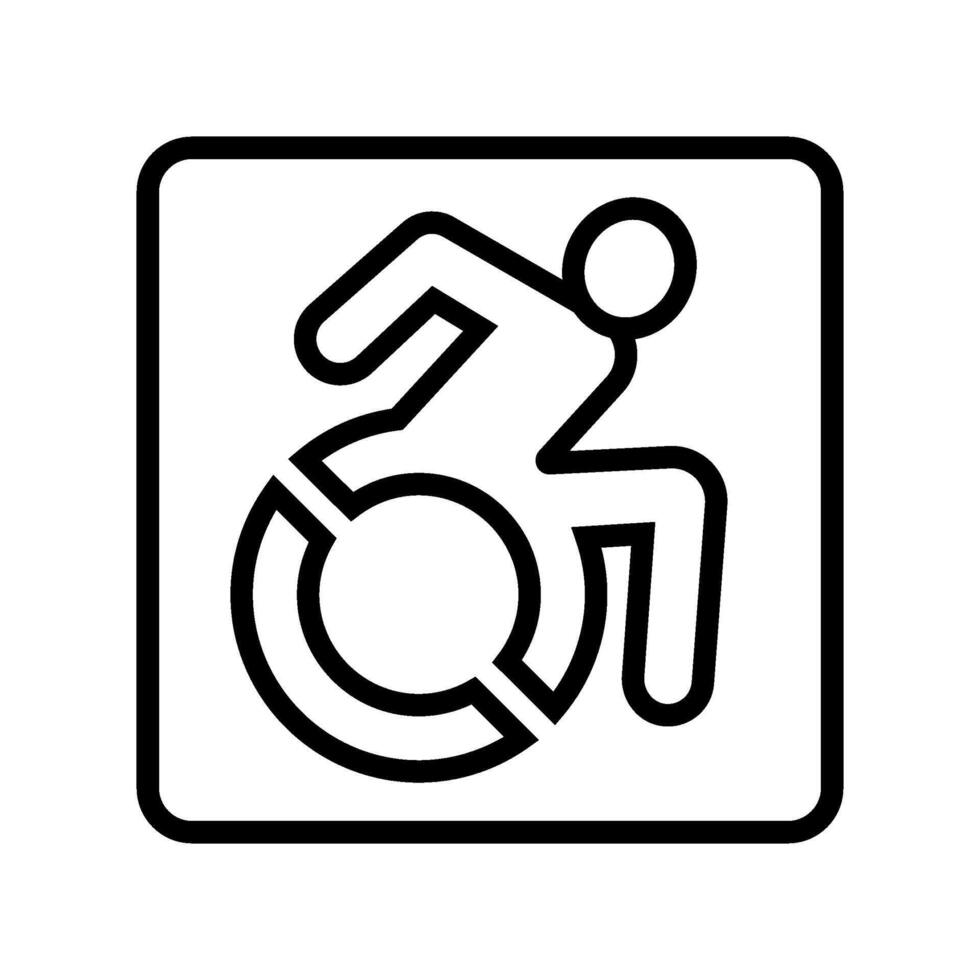 handicap accessible line icon illustration vector