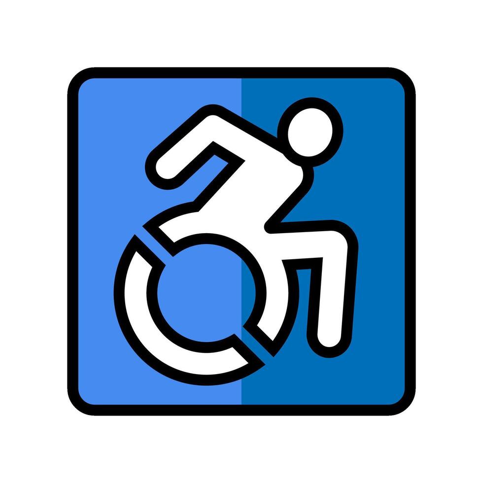 handicap accessible color icon illustration vector