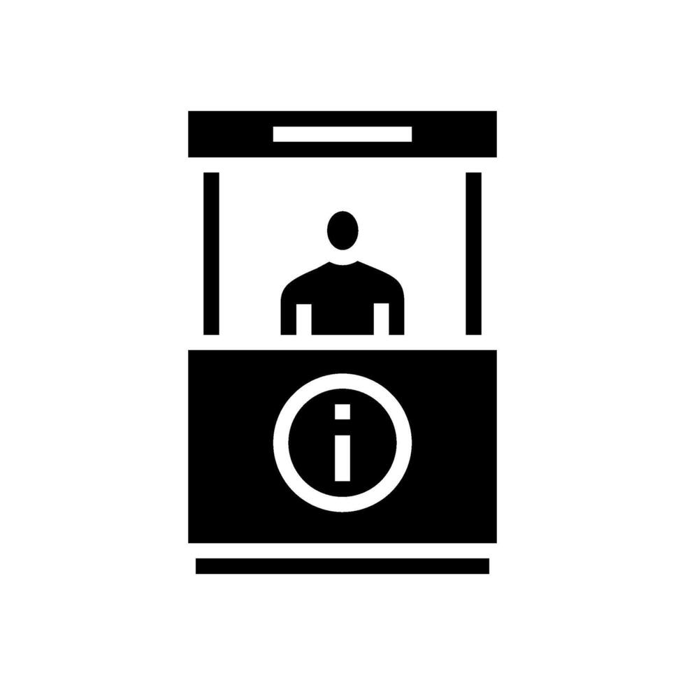 information booth glyph icon illustration vector