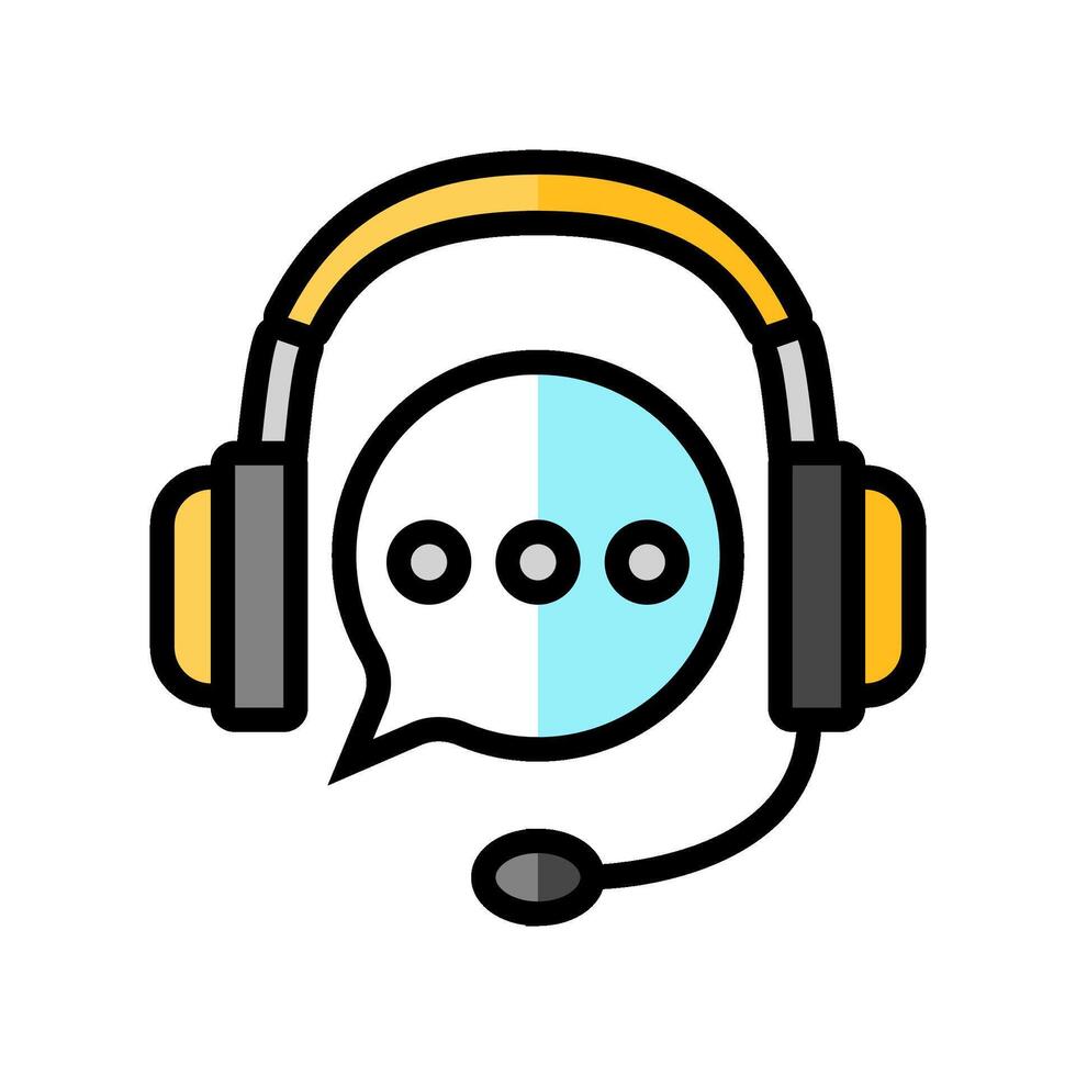 customer support information color icon illustration vector