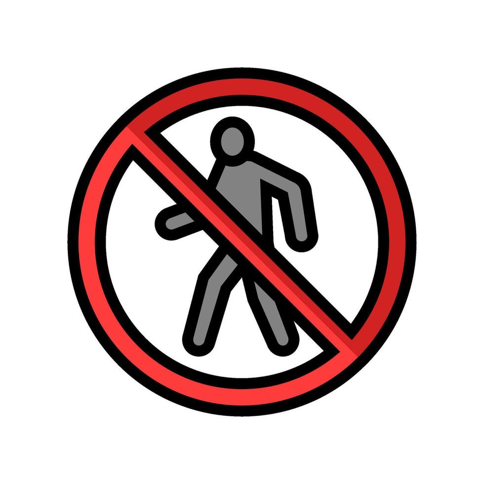 no entry information color icon illustration vector