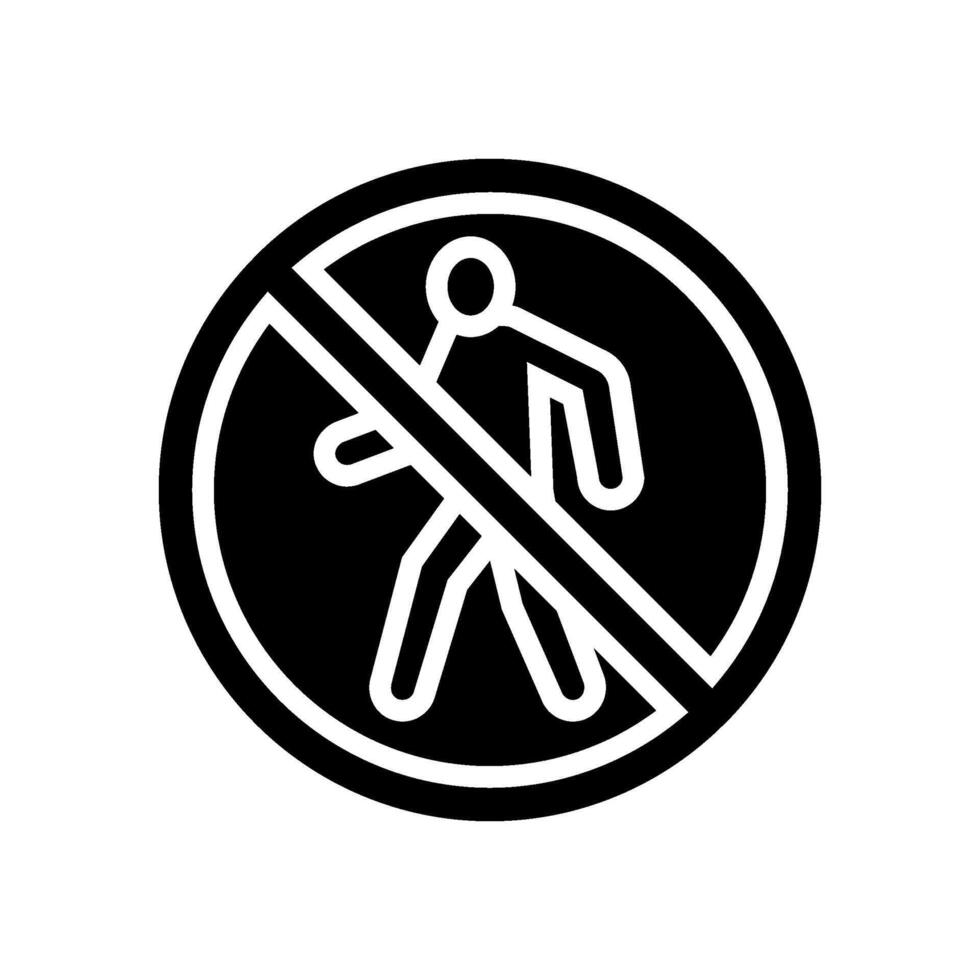 no entry information glyph icon illustration vector