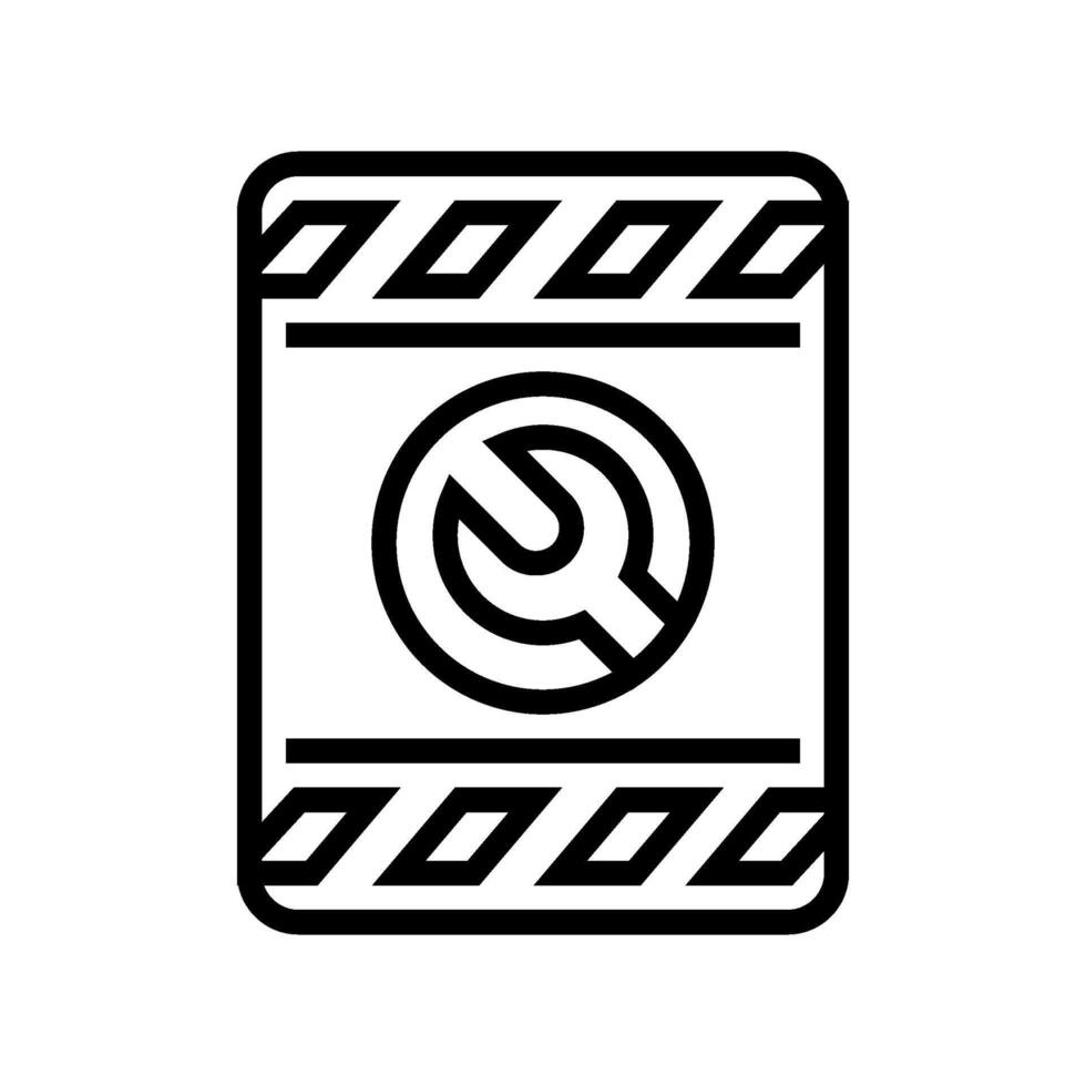 closed for maintenance information line icon illustration vector