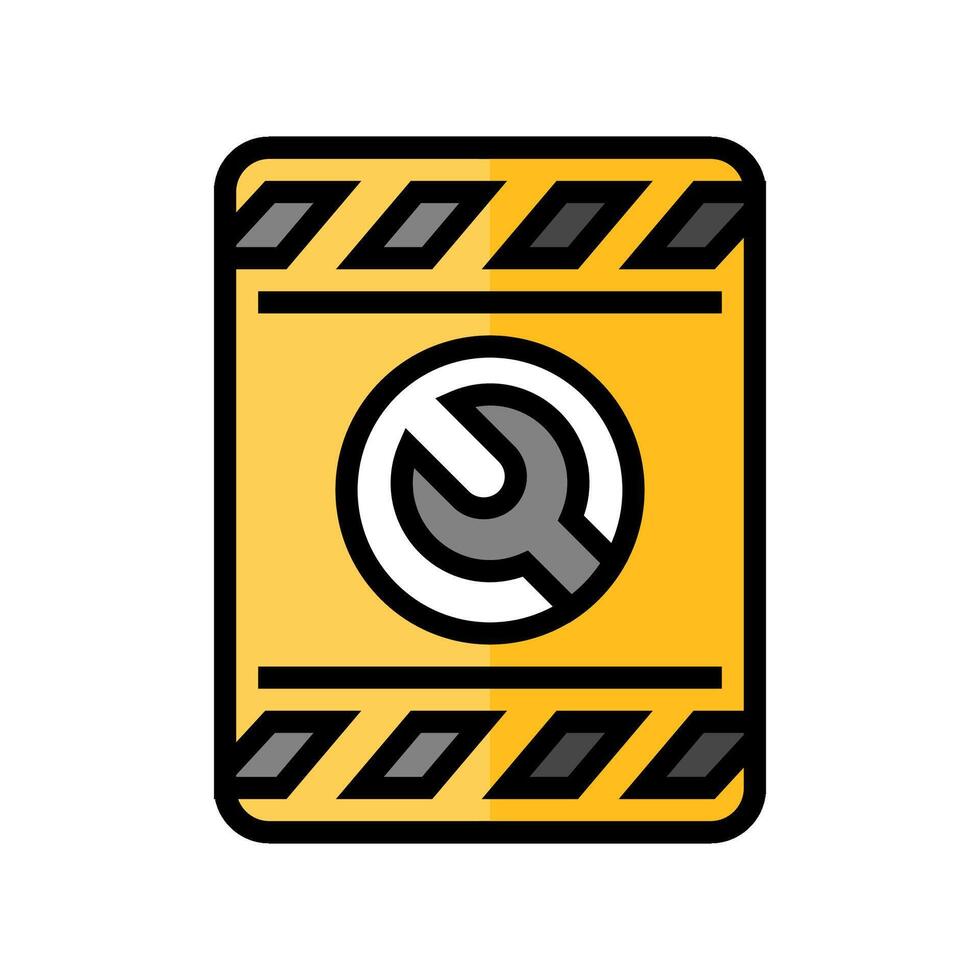 closed for maintenance information color icon illustration vector