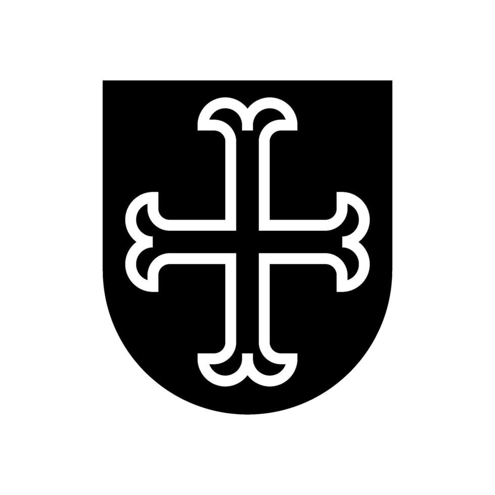 coat arms heraldry medieval glyph icon illustration vector