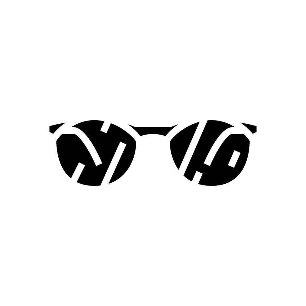 eyeglasses optometry vision eye glyph icon illustration vector