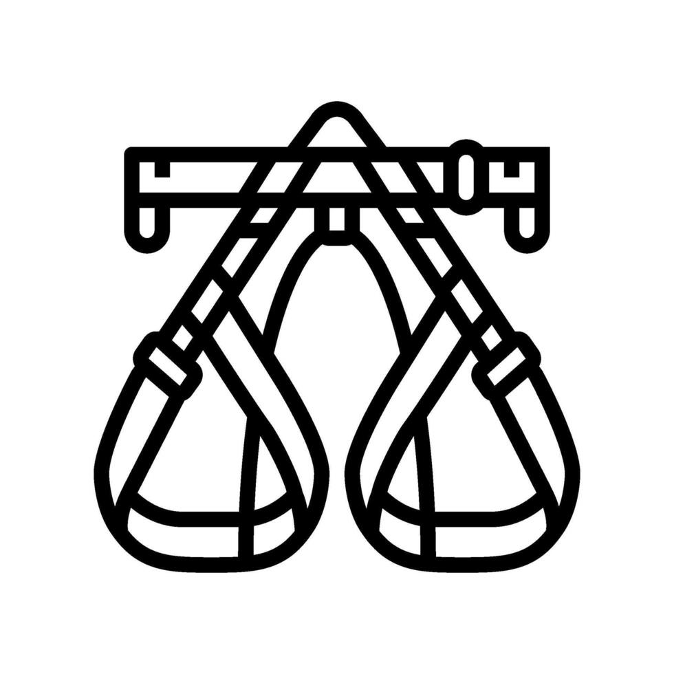 harness rock climbing line icon illustration vector