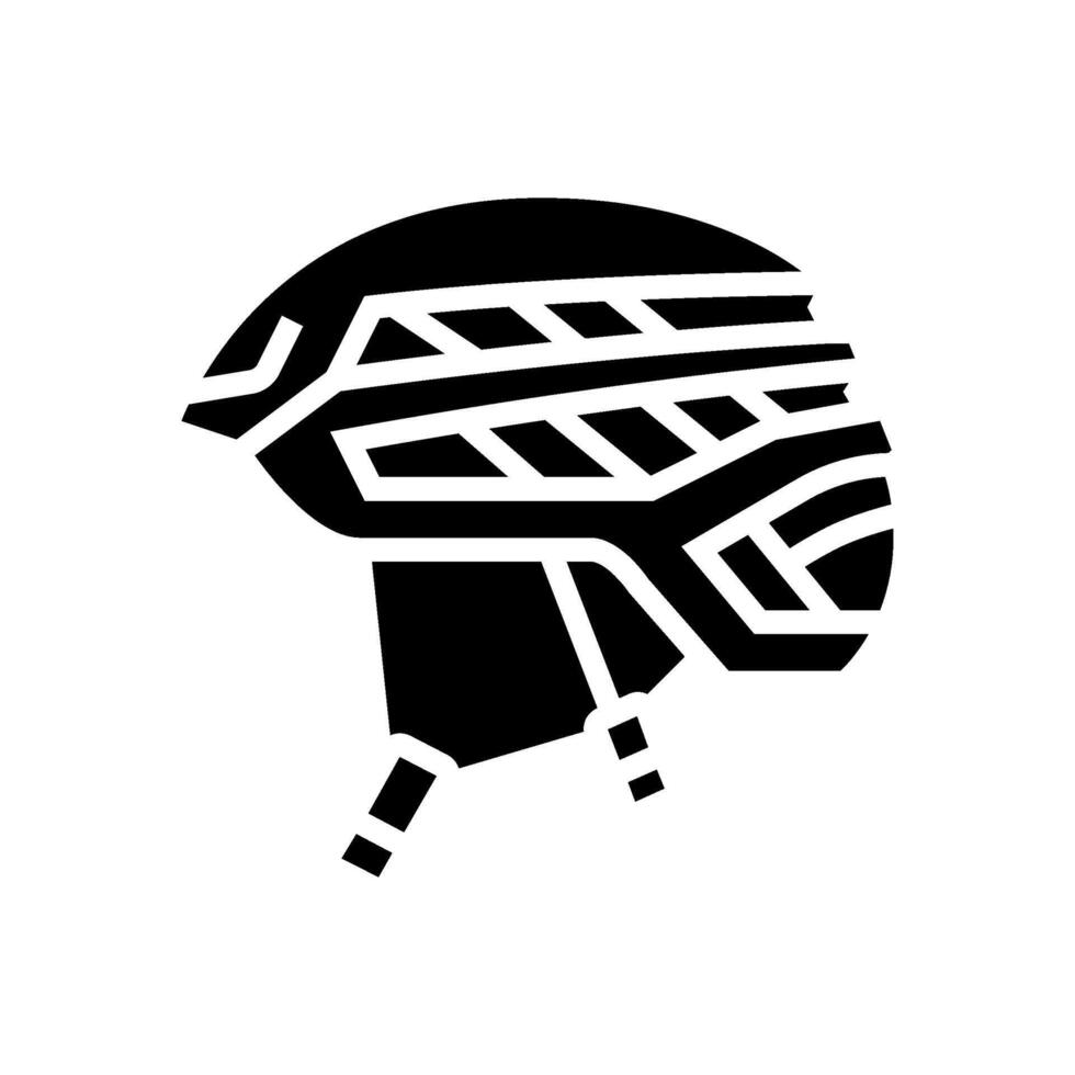 helmet rock climbing glyph icon illustration vector