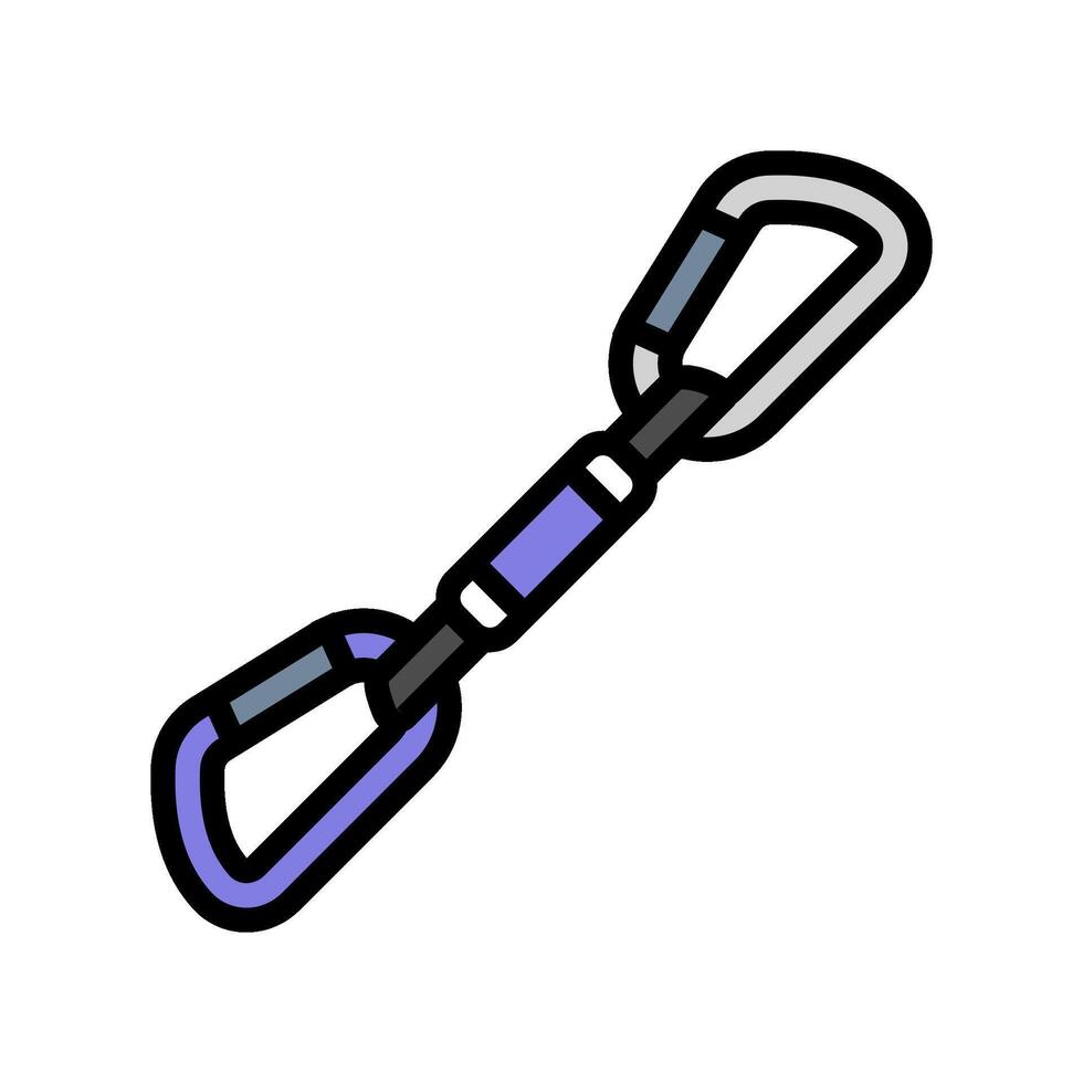 quickdraws rock climbing color icon illustration vector