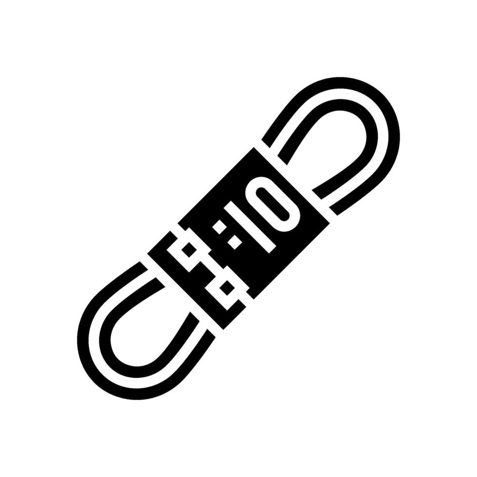 rope rock climbing glyph icon illustration vector