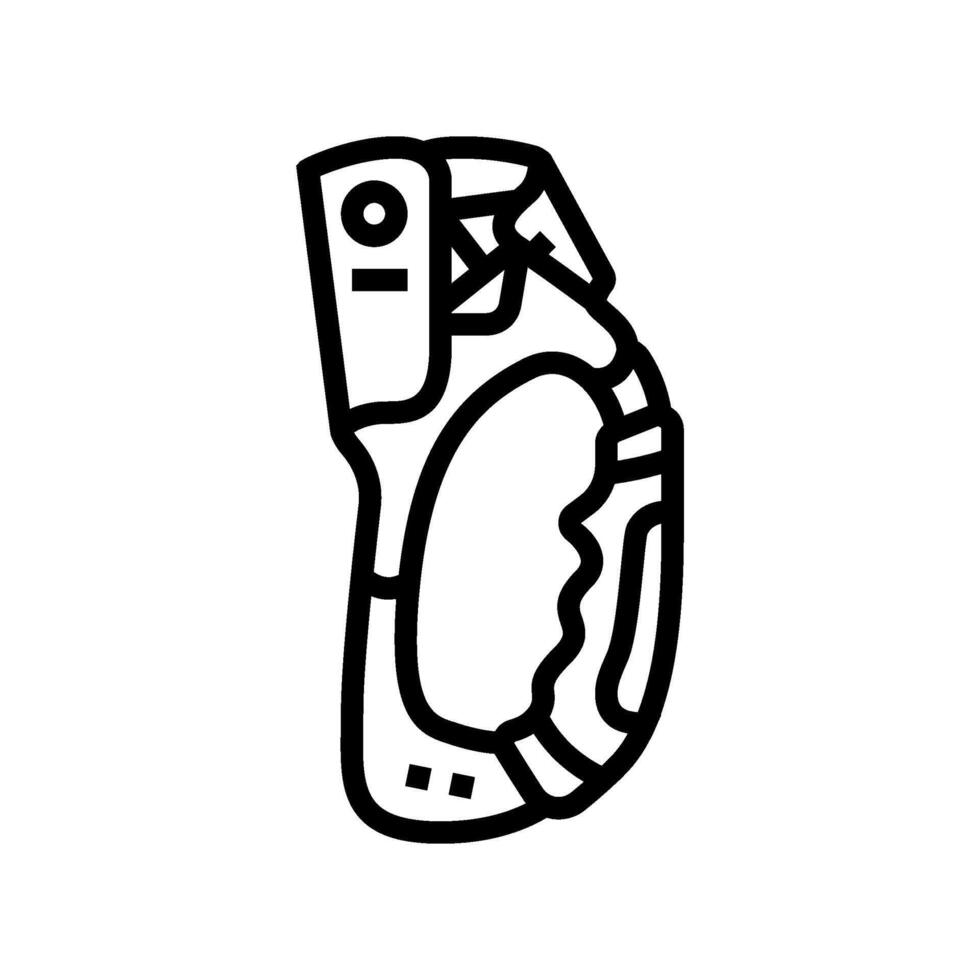 ascenders rock climbing line icon illustration vector