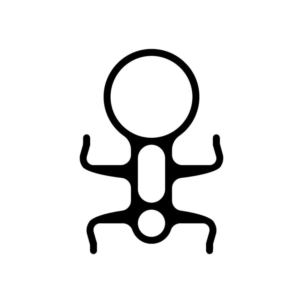 rappel device rock climbing glyph icon illustration vector