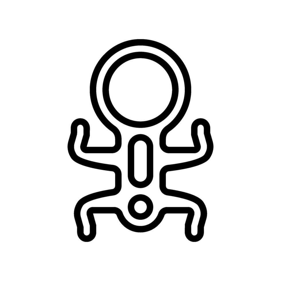 rappel device rock climbing line icon illustration vector