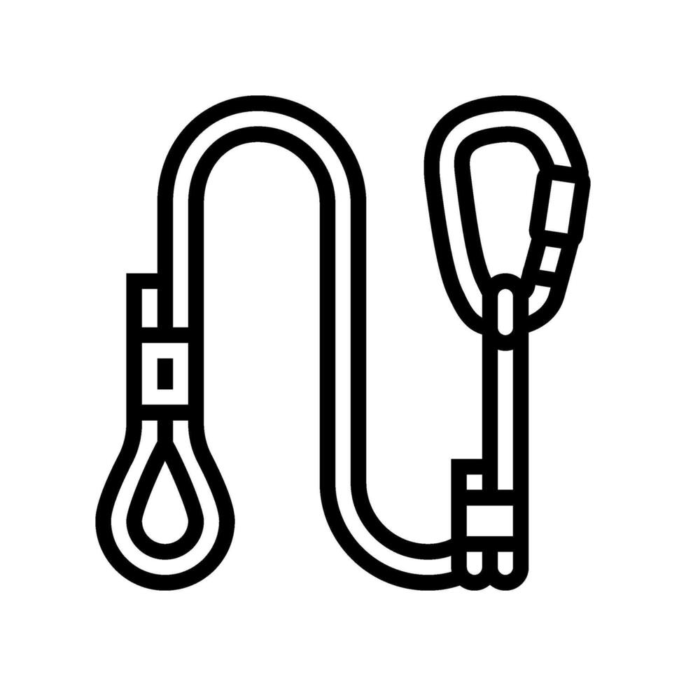 anchor system gear rock climbing line icon illustration vector
