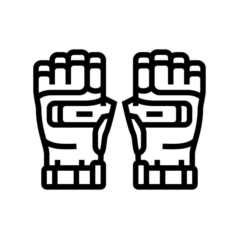 gloves rock climbing line icon illustration vector
