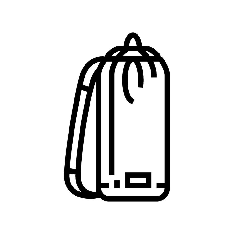rope bag rock climbing line icon illustration vector