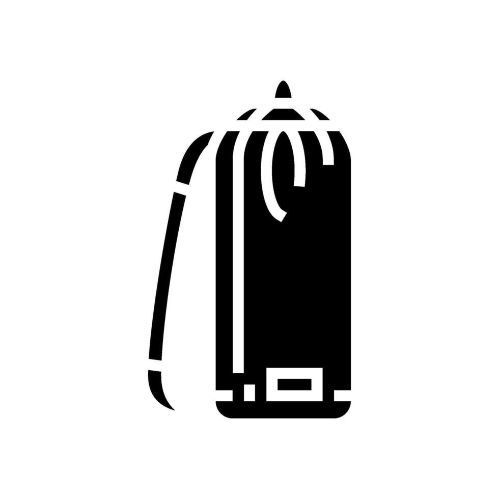 rope bag rock climbing glyph icon illustration vector