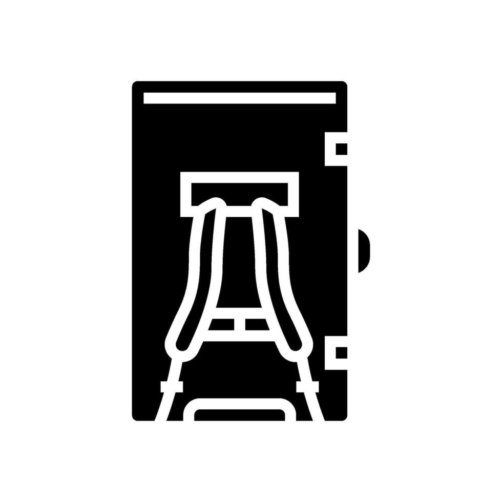 crash pad bouldering rock climbing glyph icon illustration vector