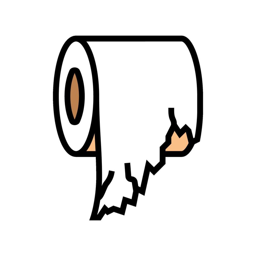 rip line toilet paper color icon illustration vector