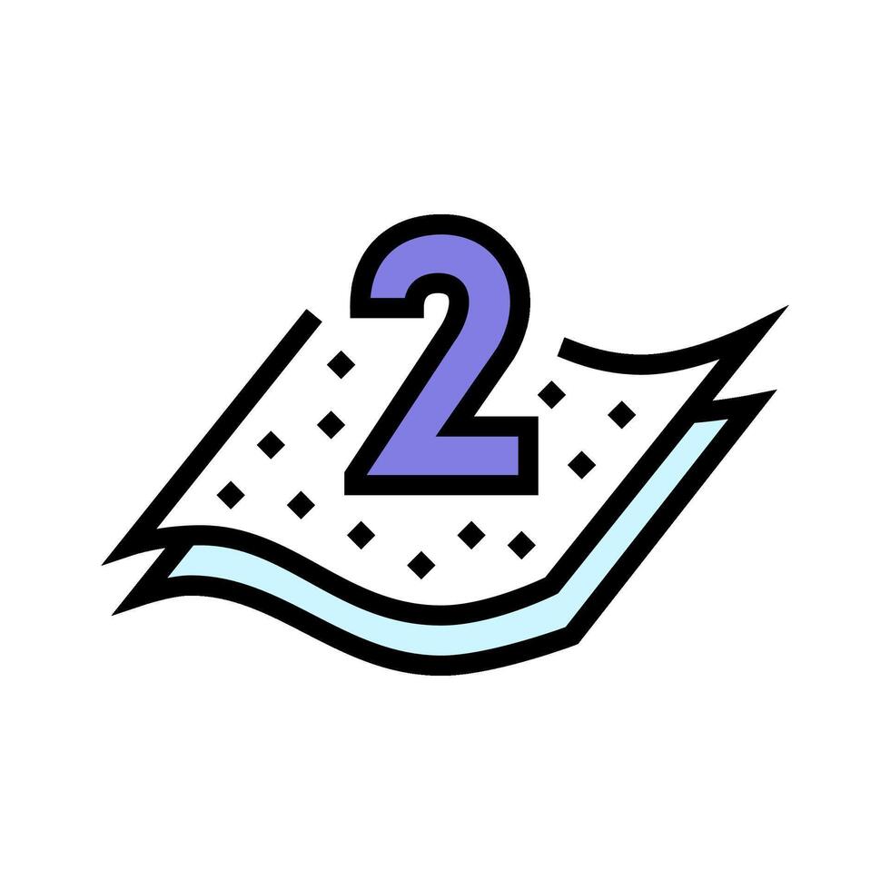 two ply toilet paper color icon illustration vector