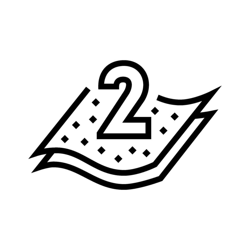 two ply toilet paper line icon illustration vector