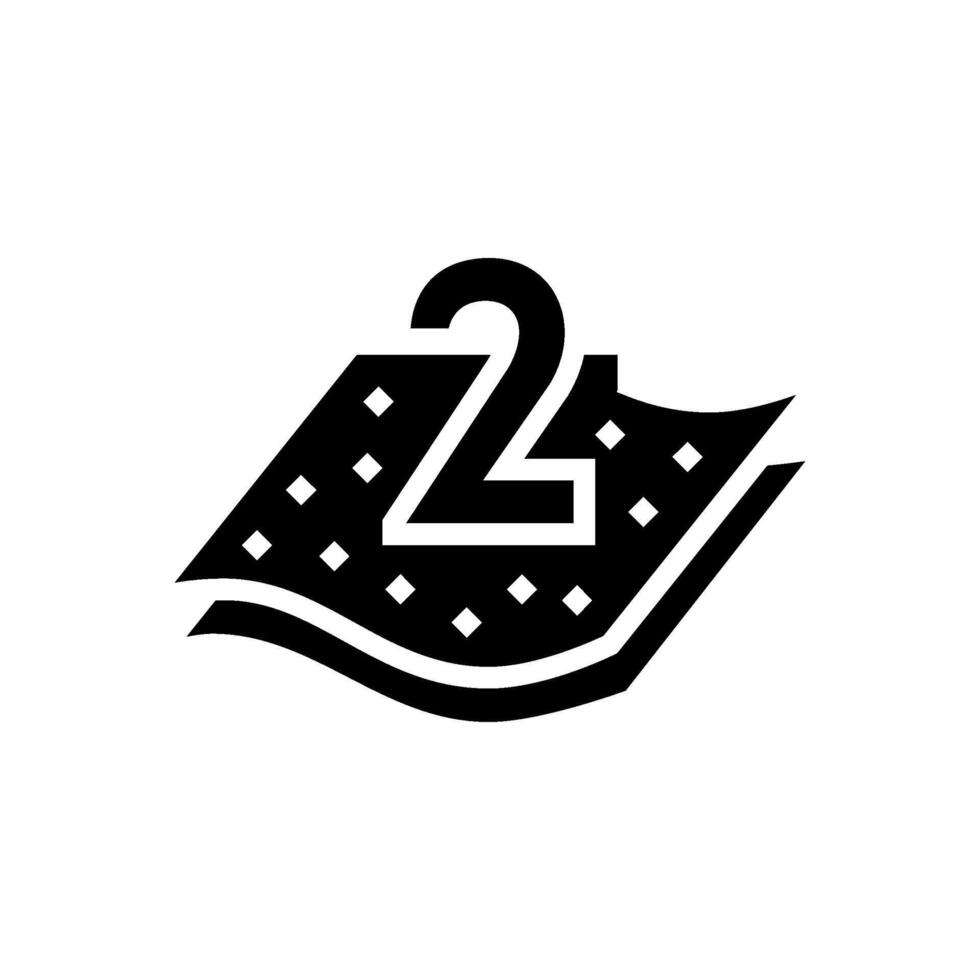 two ply toilet paper glyph icon illustration vector