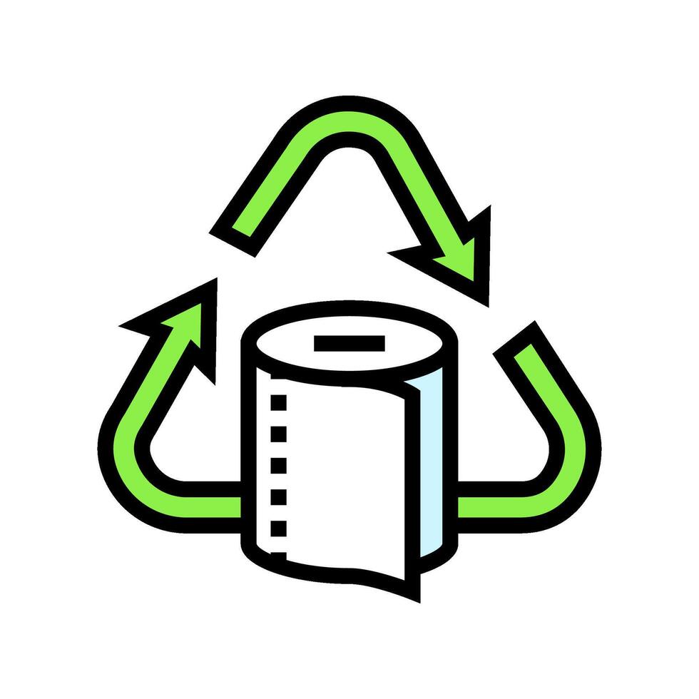 recycled toilet paper color icon illustration vector