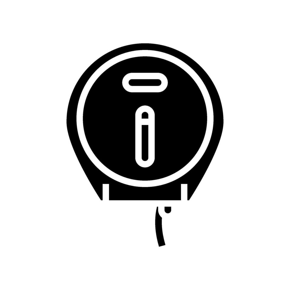 toilet paper dispenser glyph icon illustration vector
