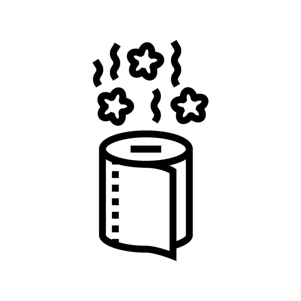 scented toilet paper line icon illustration vector