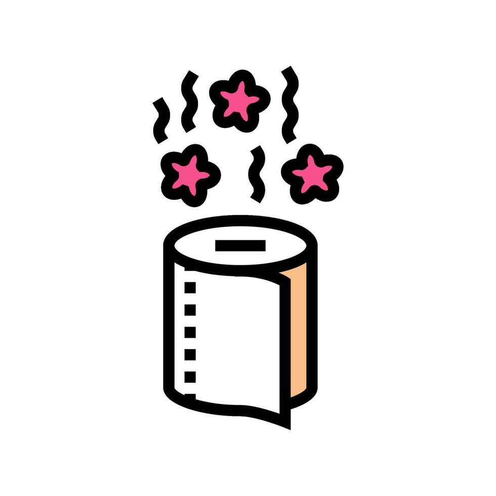 scented toilet paper color icon illustration vector