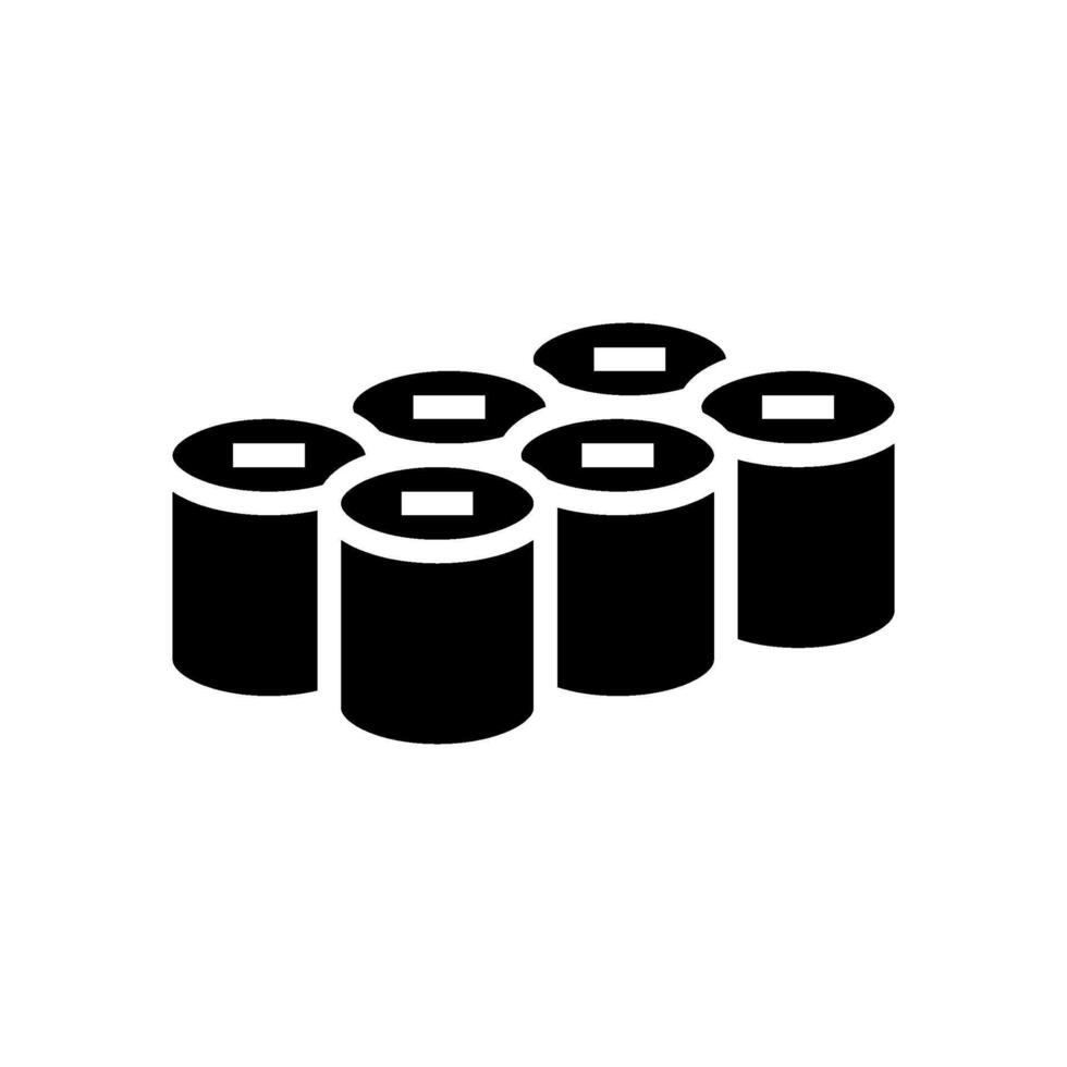 colored toilet paper glyph icon illustration vector