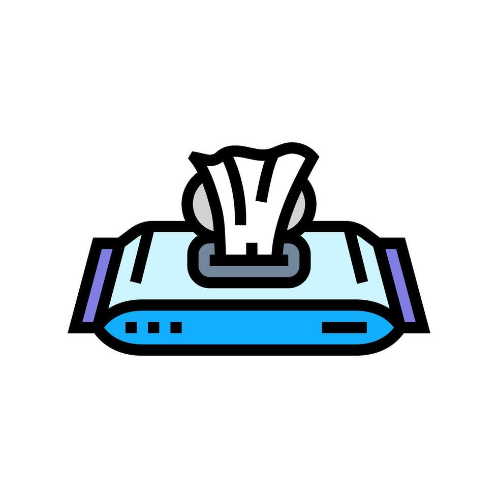 moist toilet paper wipes color icon illustration vector