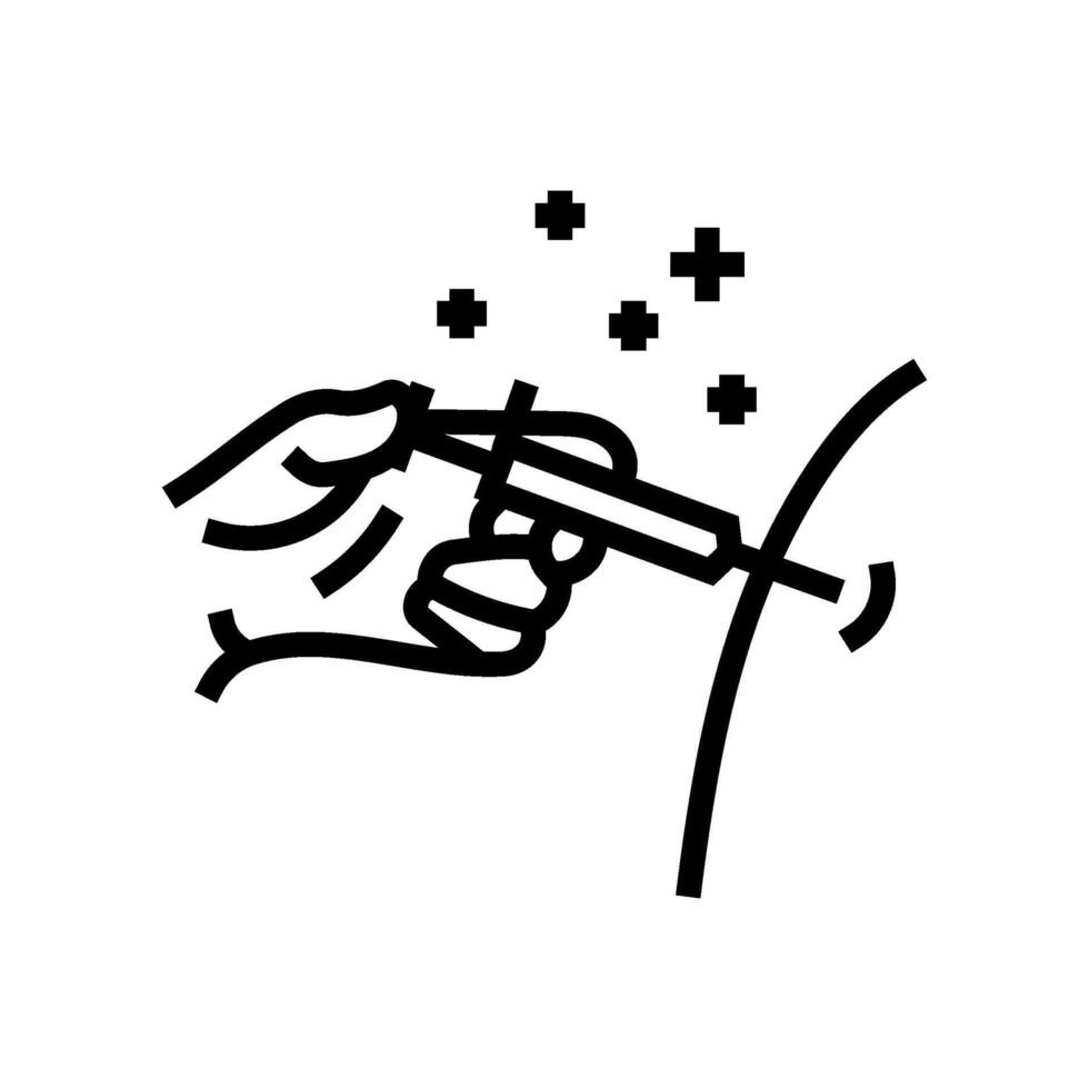 injection into arm immunization line icon illustration vector