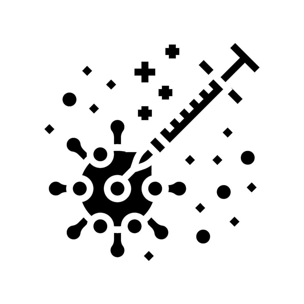 flu shot vaccine glyph icon illustration vector