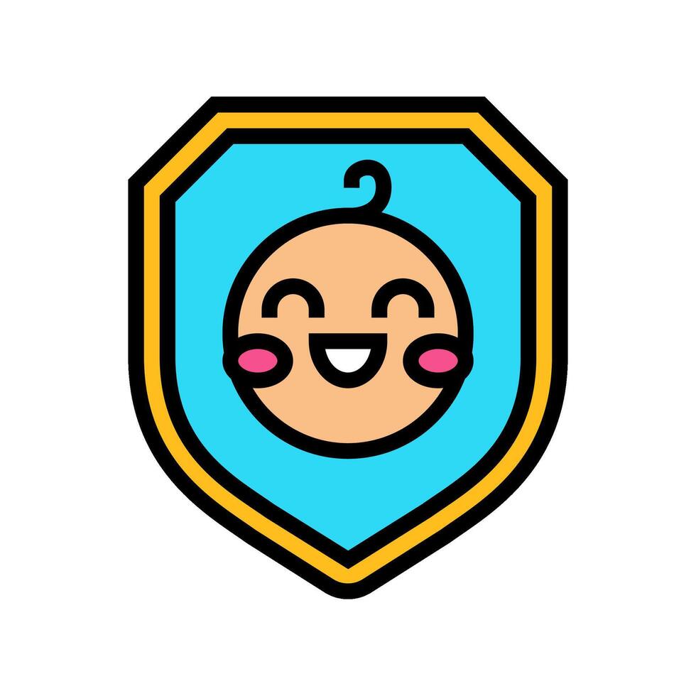 safety child care nurse color icon illustration vector