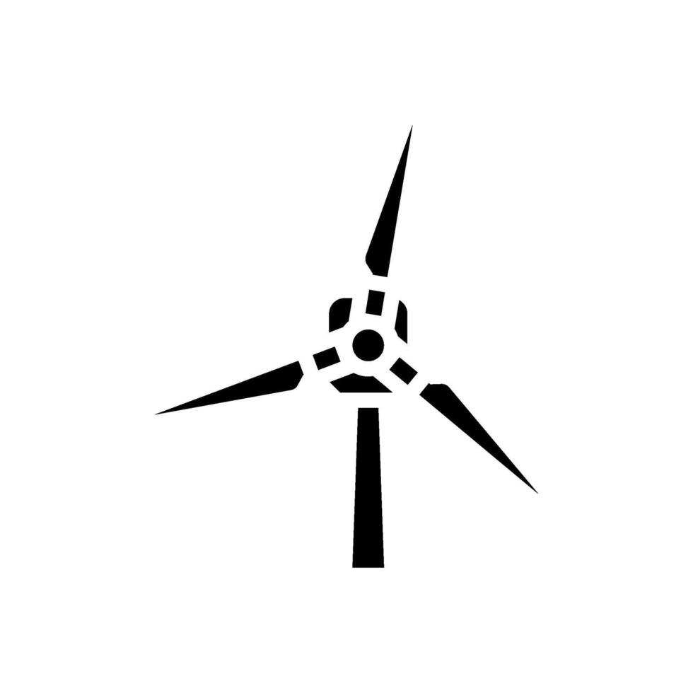 wind turbine eco conscious glyph icon illustration vector