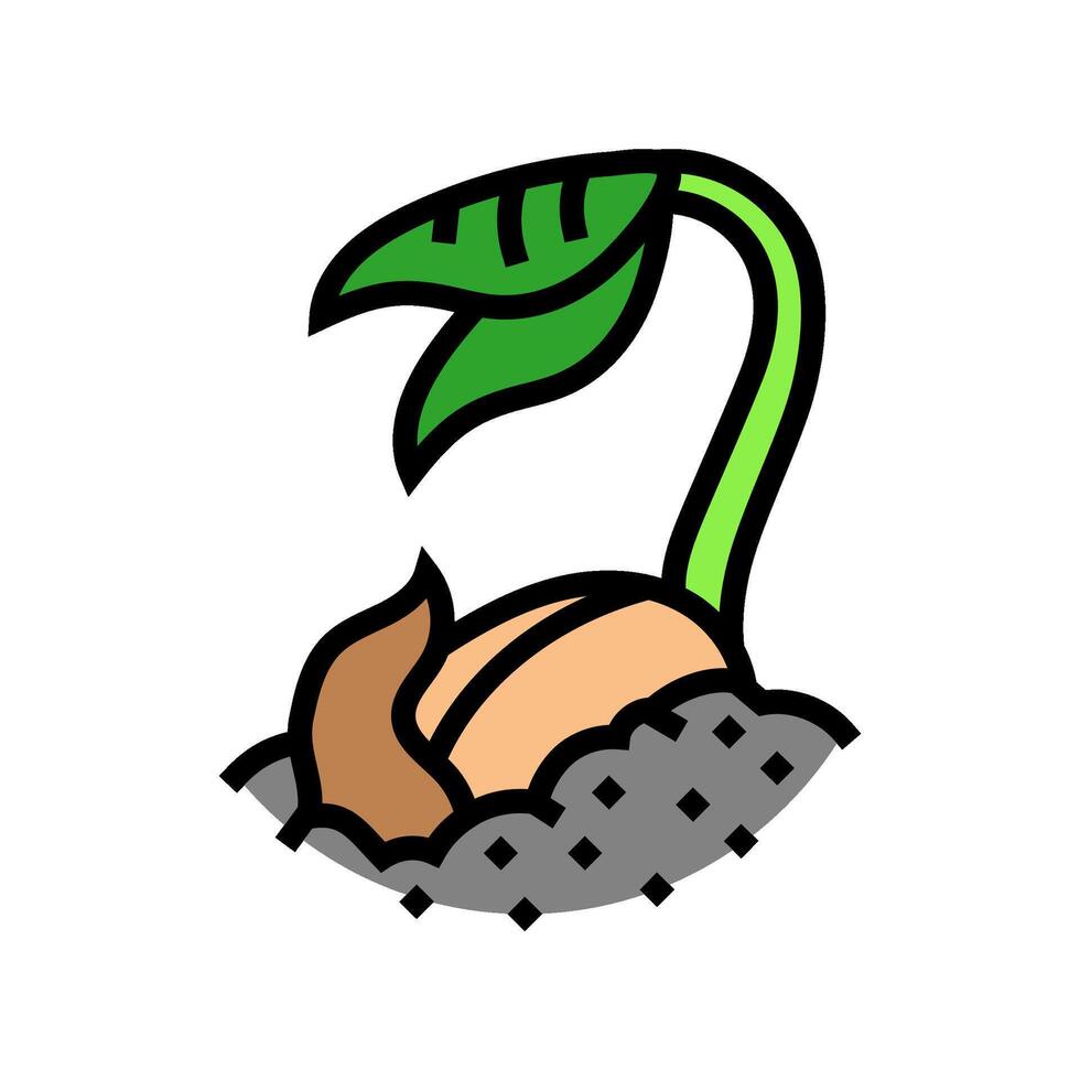 plant sprout eco conscious color icon illustration vector