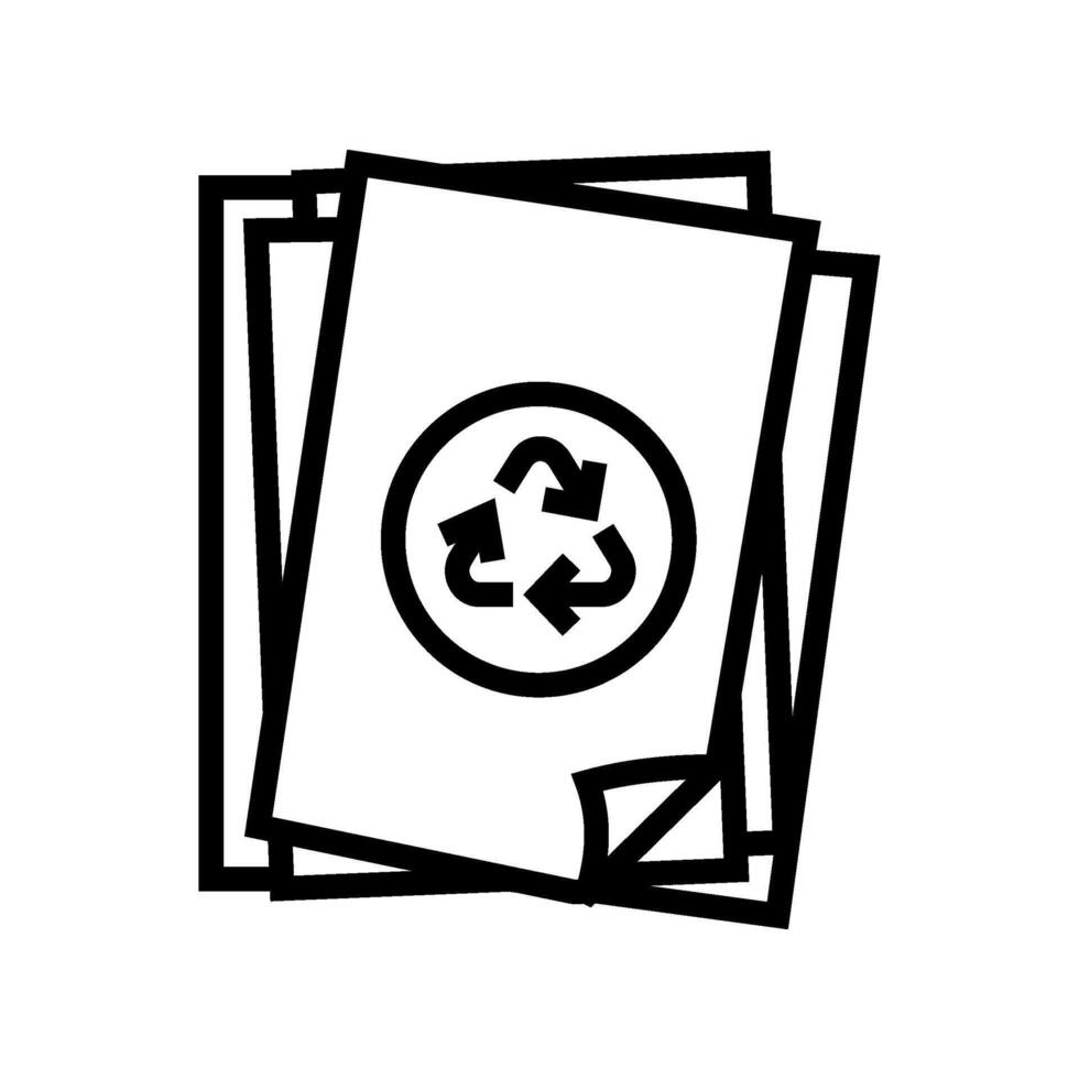paper recycle eco conscious line icon illustration vector