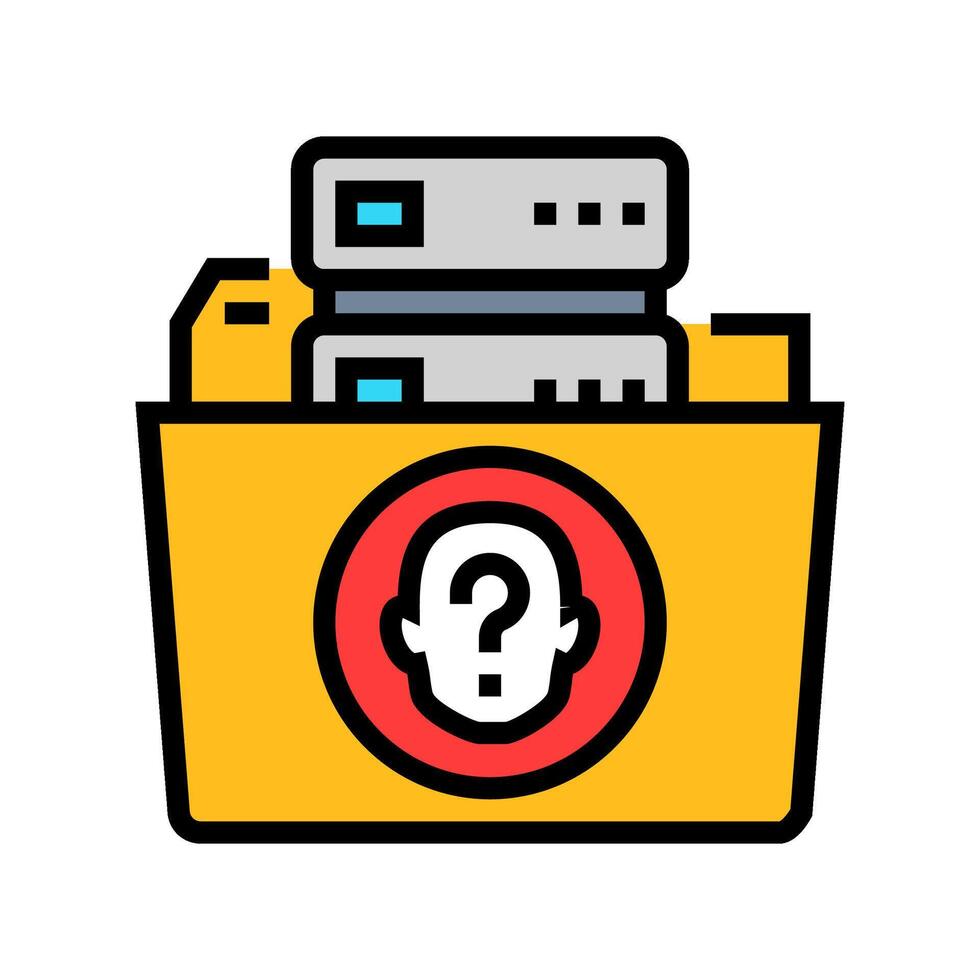 data anonymization ethical ai color icon illustration vector