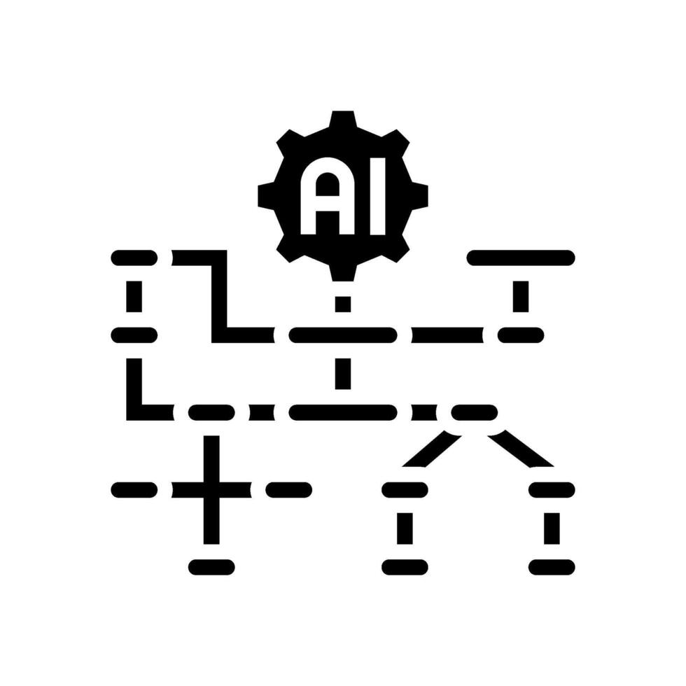 algorithm transparency glyph icon illustration vector