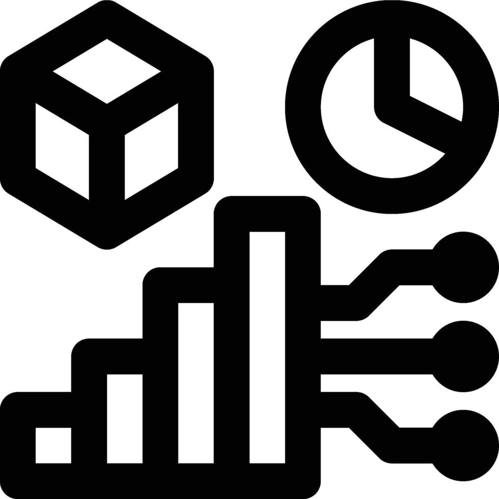 Business Intelligence, Visualization, Product Management Outline Icon vector