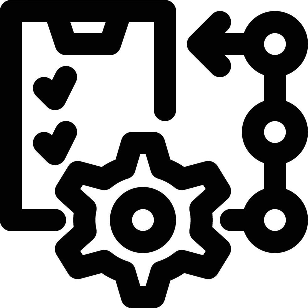 Business Process, Process, Engineering Outline Icon vector