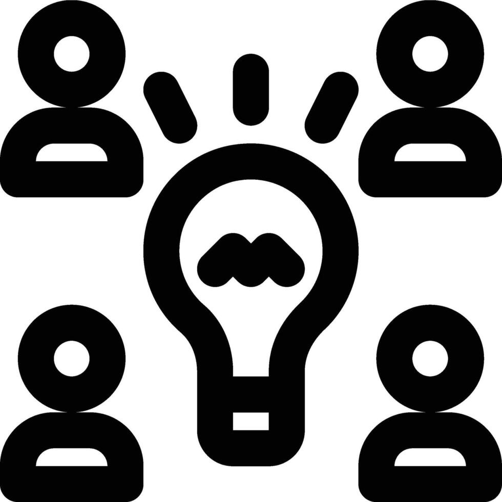 Brainstorming, Team, Concept Outline Icon vector