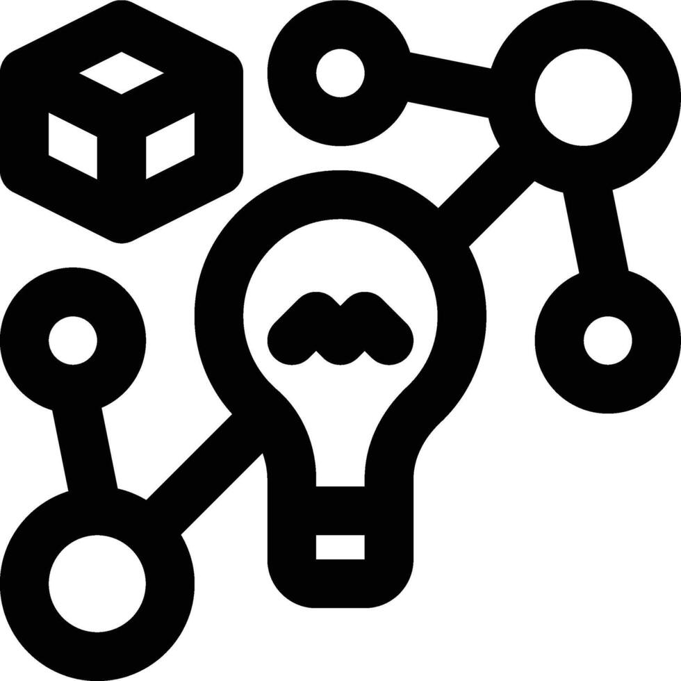 Mind Mapping, Ideation, Ideas Outline Icon vector