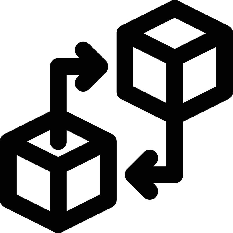 Integration, Integrated, Product Management Outline Icon vector