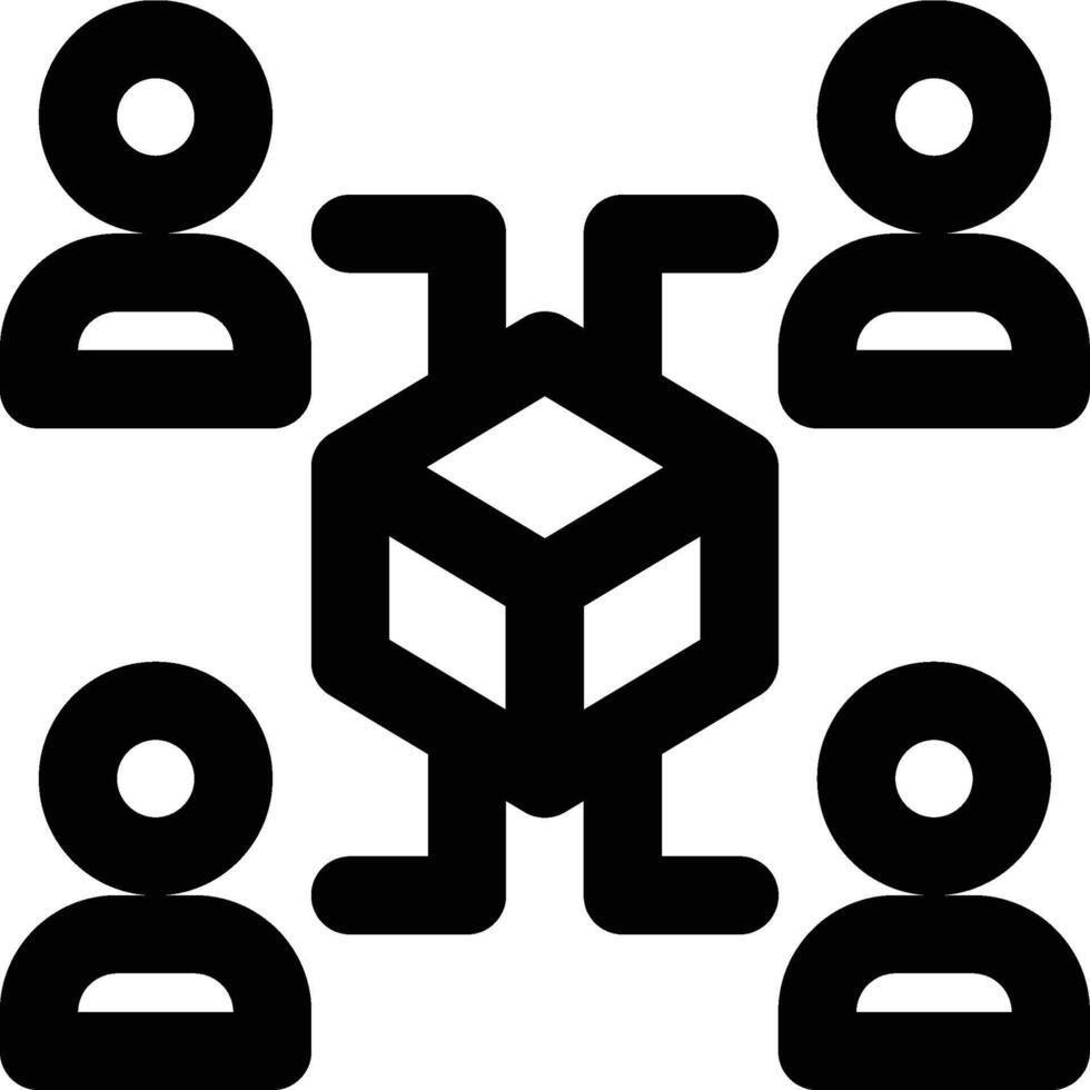 Stakeholders, Development Team, Product Management Outline Icon vector