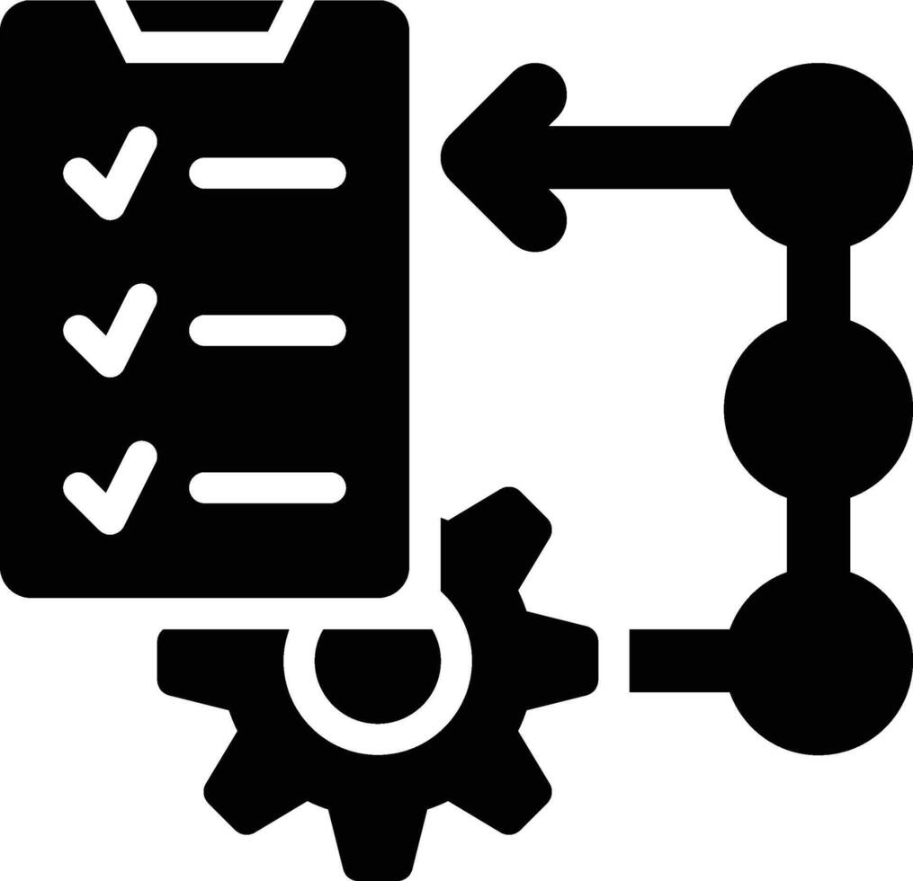 Business Process, Process, Engineering Solid Glyph Icon vector